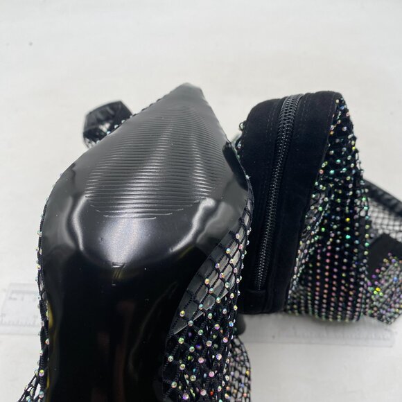 Women Bling Rhinestones Multi Colour Diamante Detail Over The Knee High Boot - Picture 4 of 6